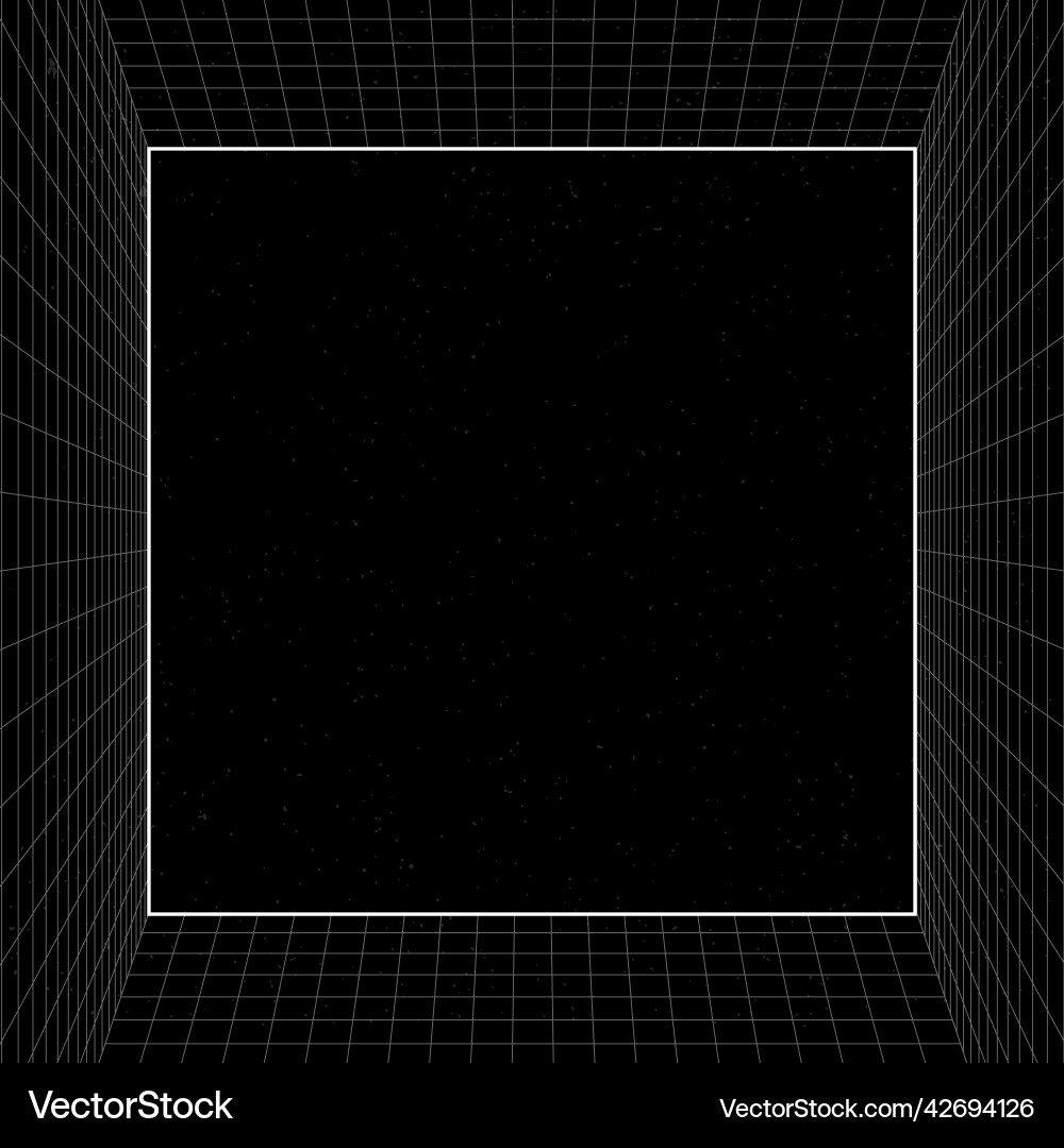 3d grid patterned frame 3d grid patterned frame vector image