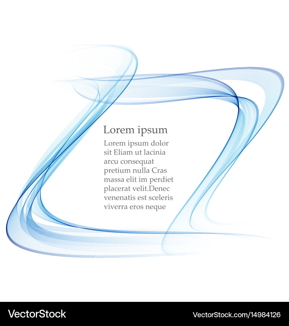 Abstract smooth color wave curve flow blue vector image