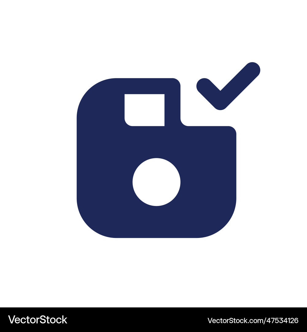 Apply saving black pixel perfect solid ui icon Apply saving black pixel perfect solid ui icon vector image