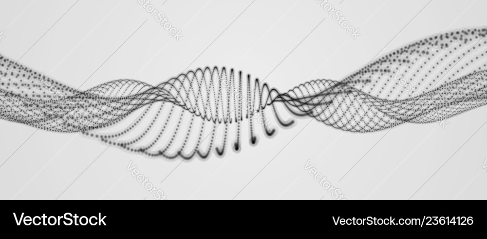 Array mit dynamischen Partikeln 3d Technologie-Stil Array mit dynamischen Partikeln 3d Technologie-Stil vektorbild