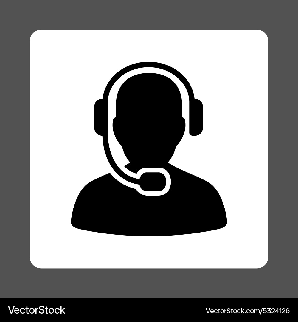 Call center operator icon from commerce buttons vector image