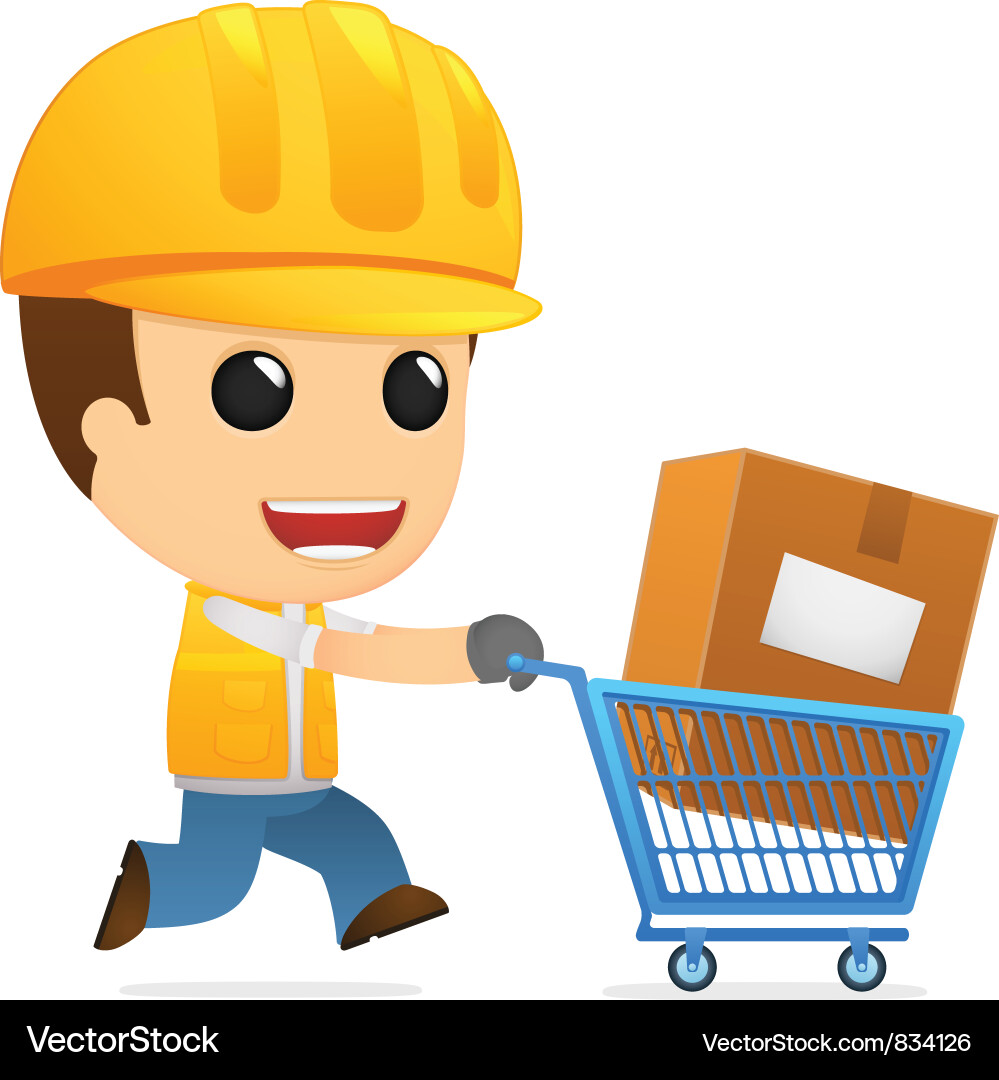 Cartoon Builder Character Vector Image