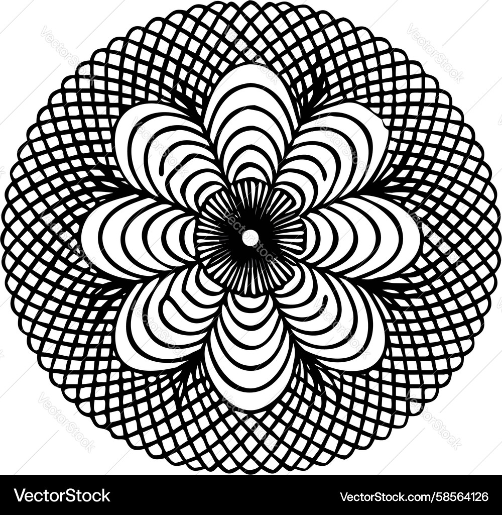 Concentric Circles Repeat Pattern Vector Image
