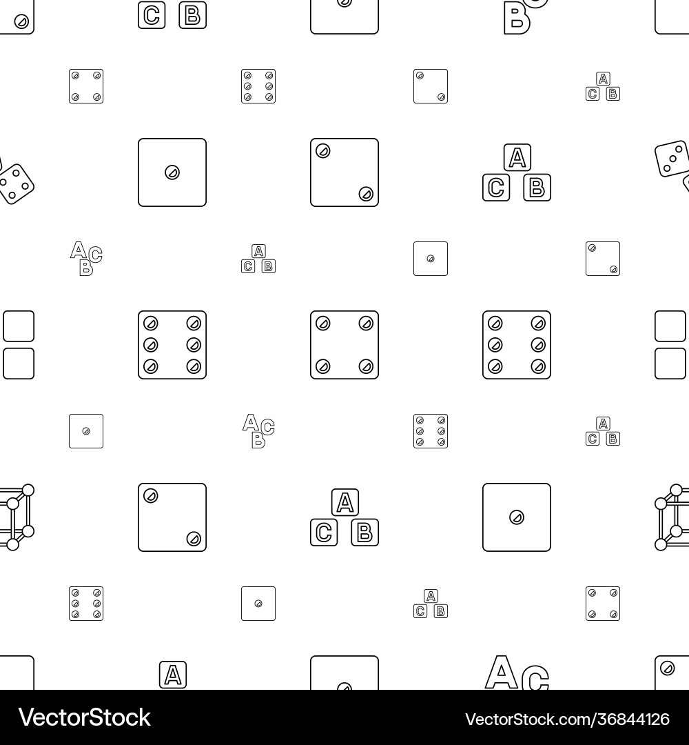 Cube icons pattern seamless white background vector image