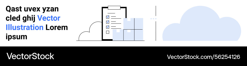 Digital checklist with data charts and cloud Digital checklist with data charts and cloud vector image