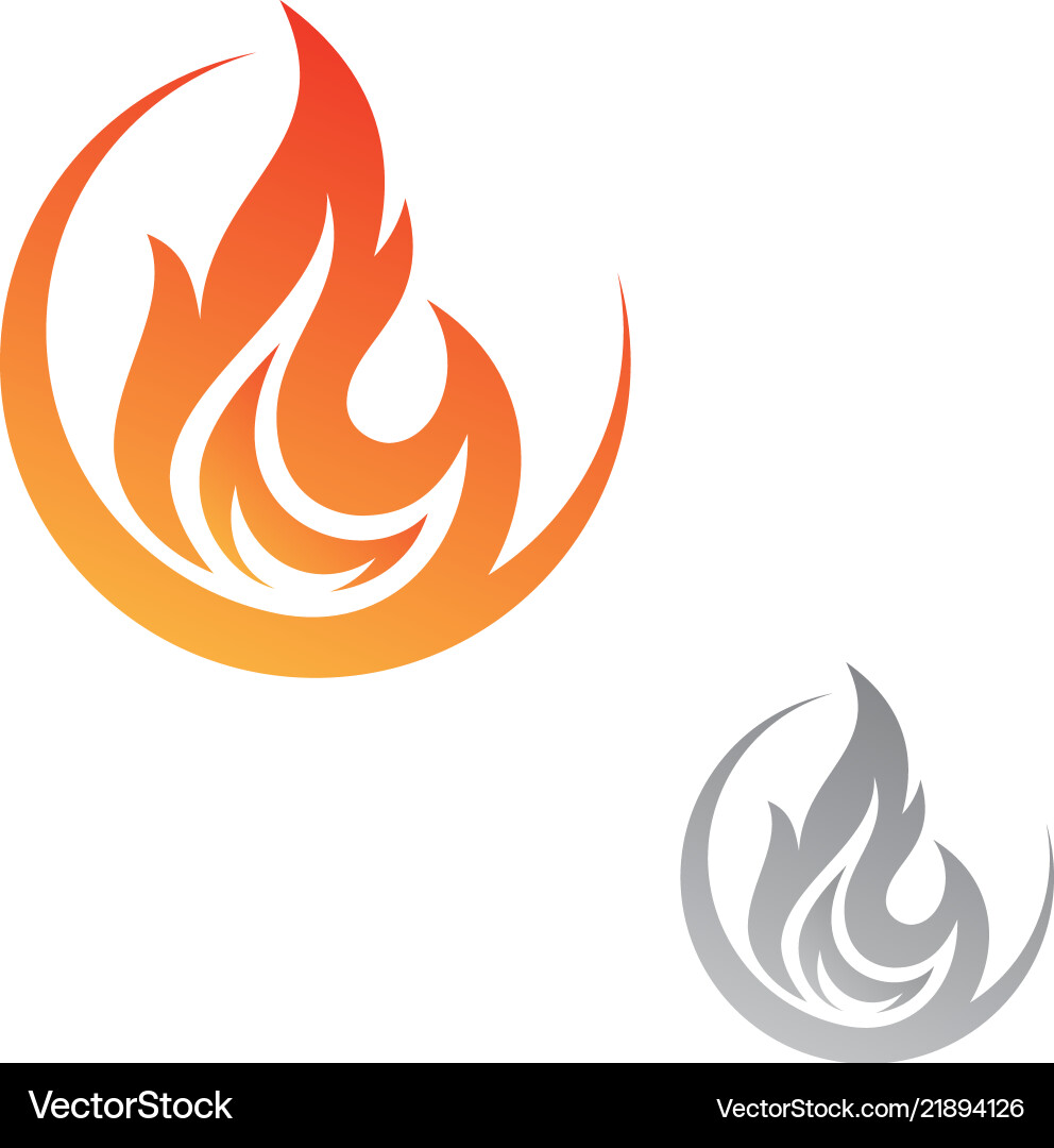 Einfache runde Feuerflamme Einfache runde Feuerflamme vektorbild
