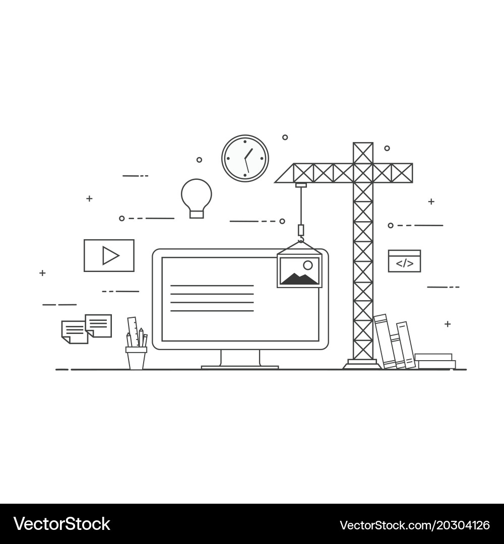 Flat mobile ui ux design web infographic concept Vector Image