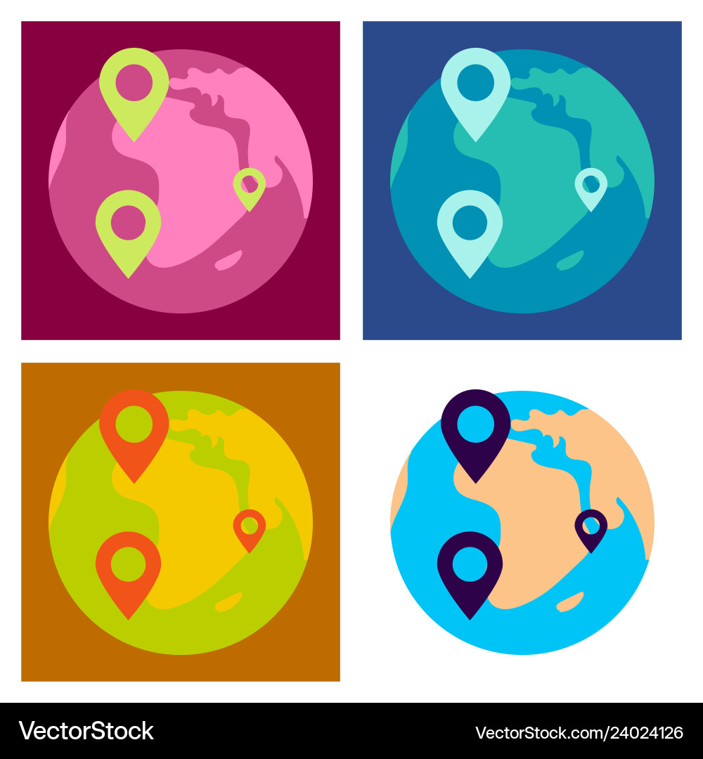 Geo location targeting with gps positioning Vector Image