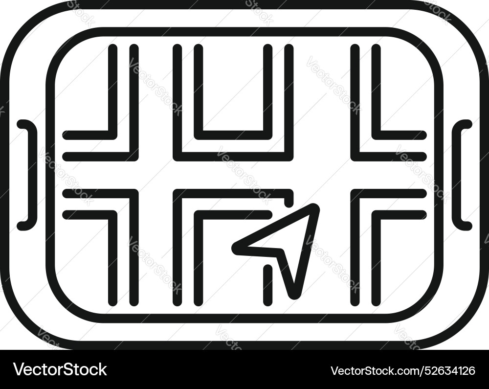 Gps Navigation App Stadtplan mit Cursor anzeigen Gps Navigation App Stadtplan mit Cursor anzeigen vektorbild