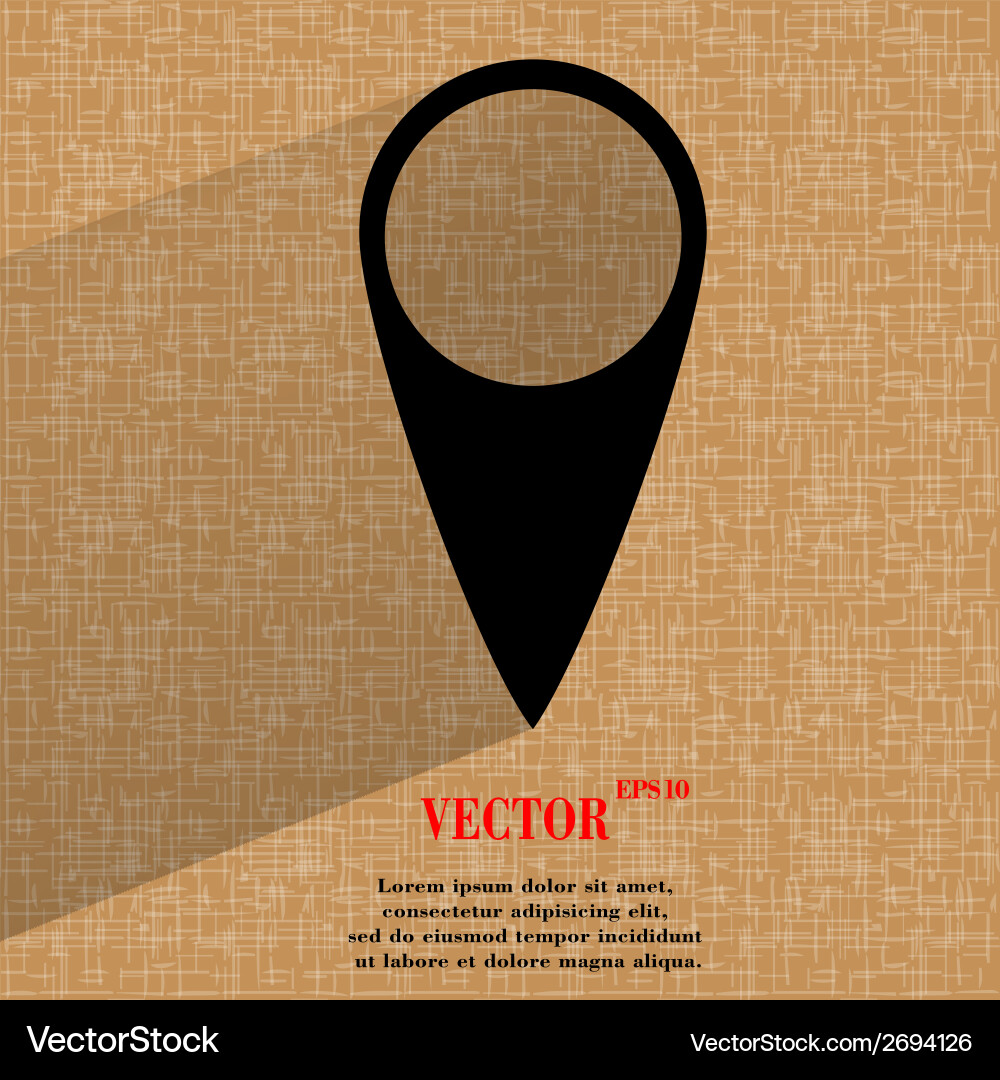 Map pointers flat modern web button Vector Image