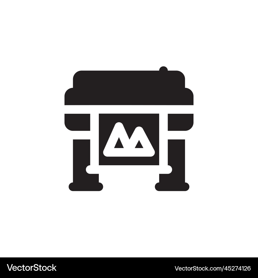 Plotter icon computer component solid style Plotter icon computer component solid style vector image