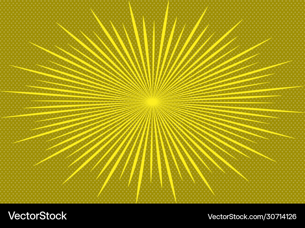 Pop art background with radial beams Pop art background with radial beams vector image