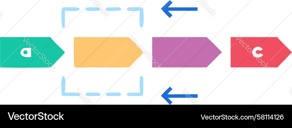 Process Flow Diagram - Input/Output Vector Image
