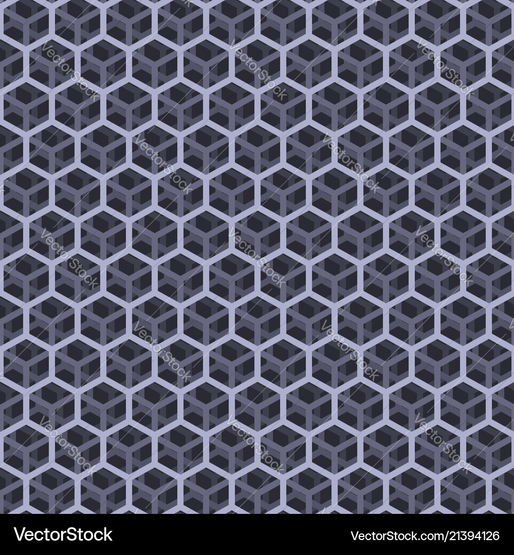 Seamless gray cube pattern Seamless gray cube pattern vector image