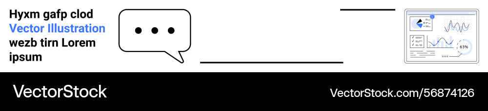 Speech bubble connected to dashboard screen Speech bubble connected to dashboard screen vector image