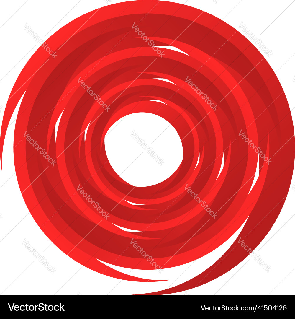 Spiral swirl twirl rotating segmented circle Vector Image