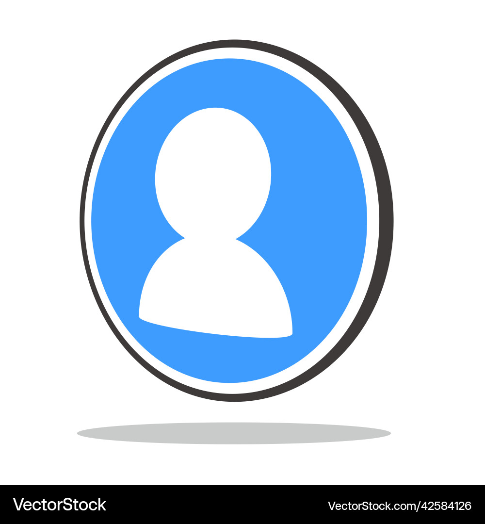 Three-dimensional user icon simple flat Three-dimensional user icon simple flat vector image