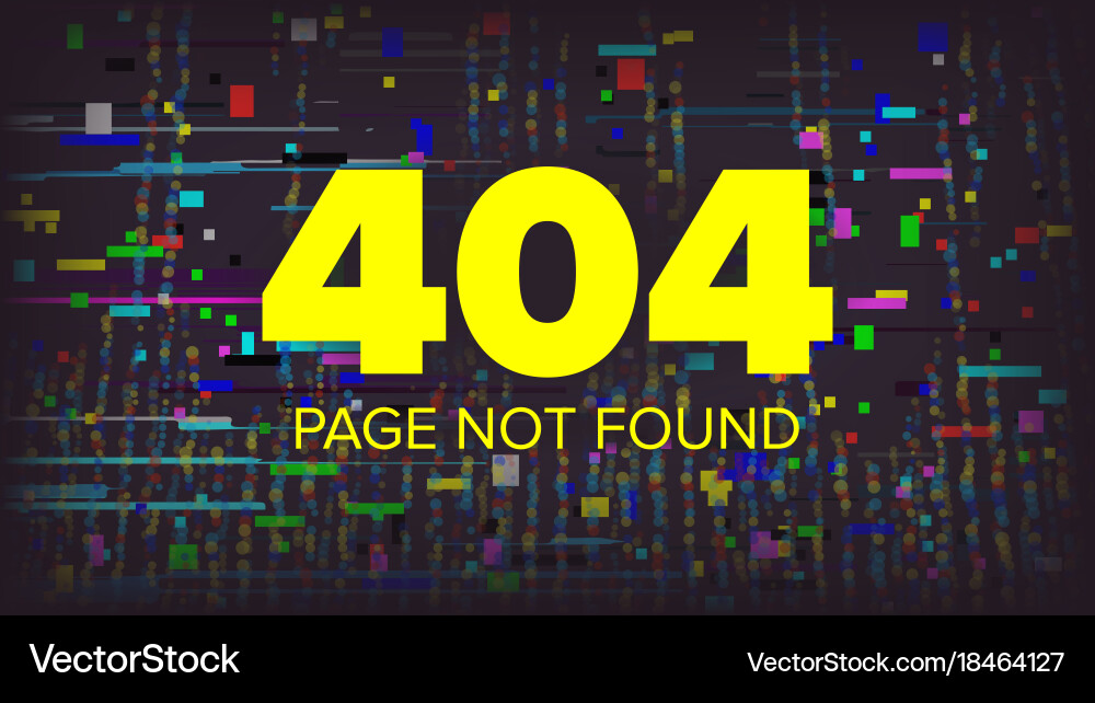 404 error page broken web graphic Vector Image