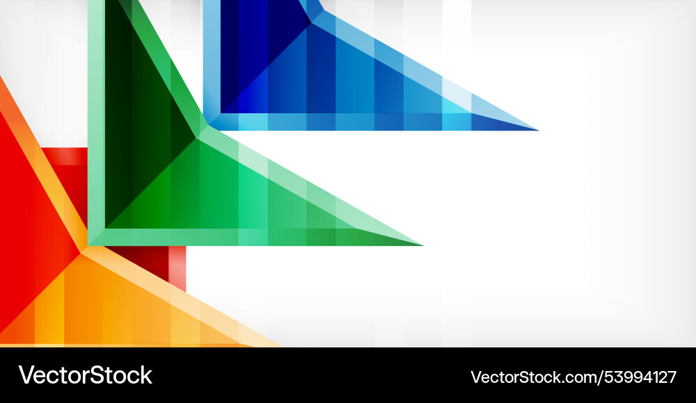 Abstract background color triangles and arrows Vector Image
