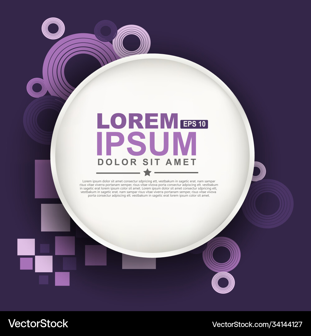Abstract circle geometric pattern design vector image