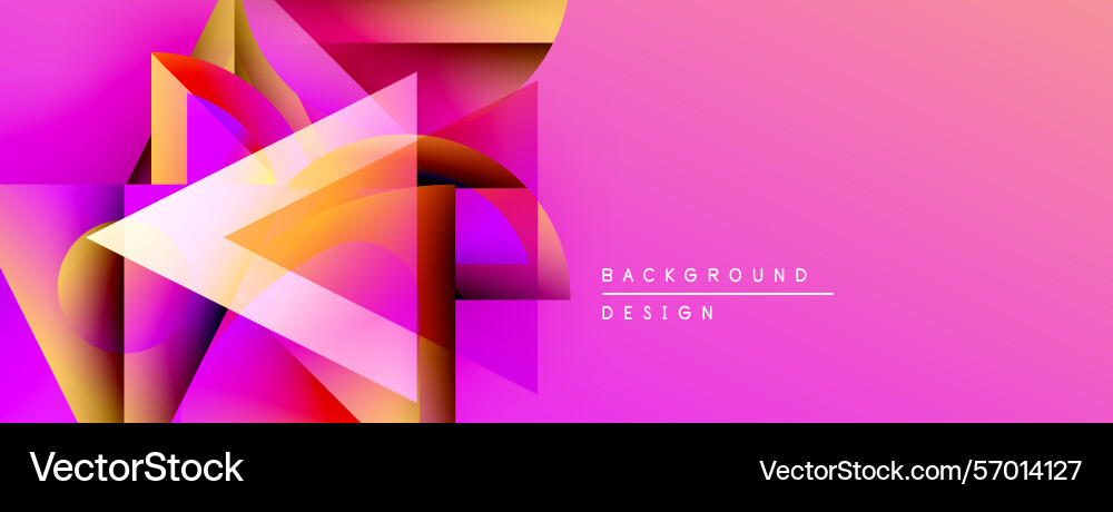 Abstract geometric shapes overlap creating Vector Image
