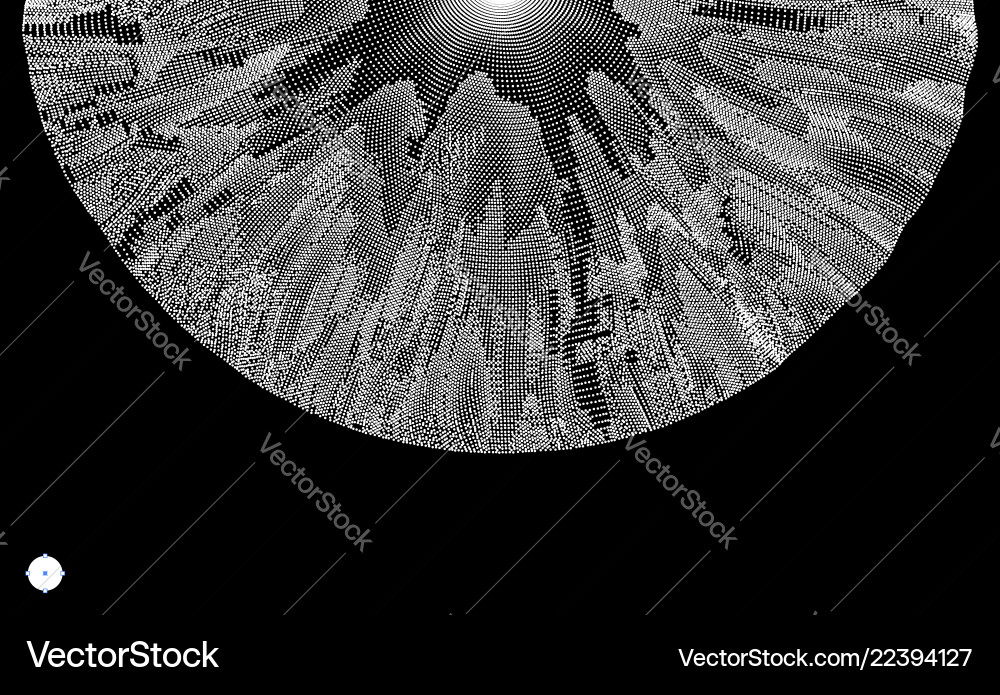 Array with dynamic particles 3d technology style Array with dynamic particles 3d technology style Vector Image