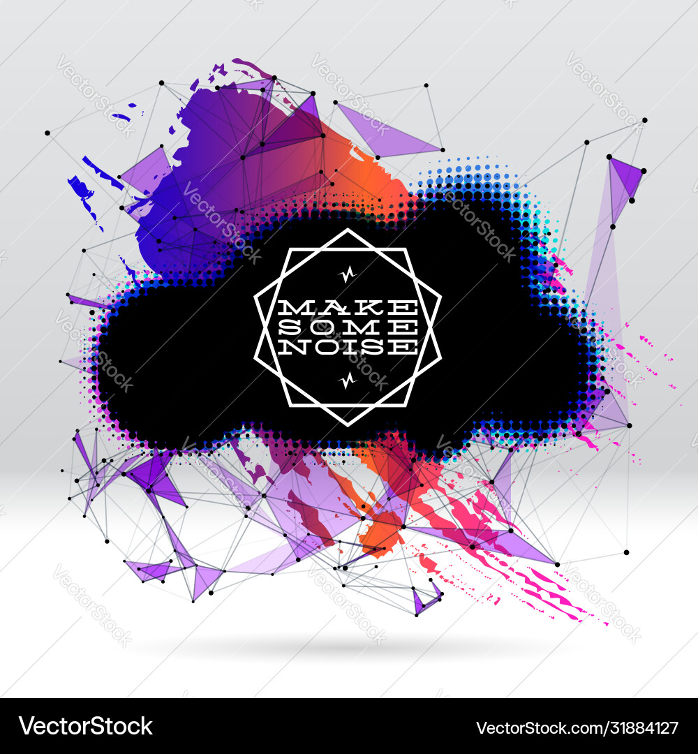 Background with brush stroke blot triangular Background with brush stroke blot triangular vector image