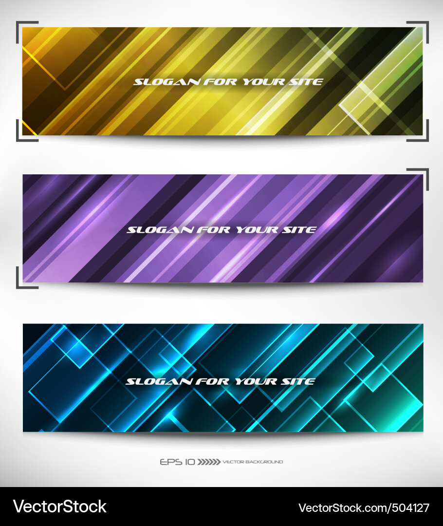 Dynamic Abstract Web Banner Vector Image