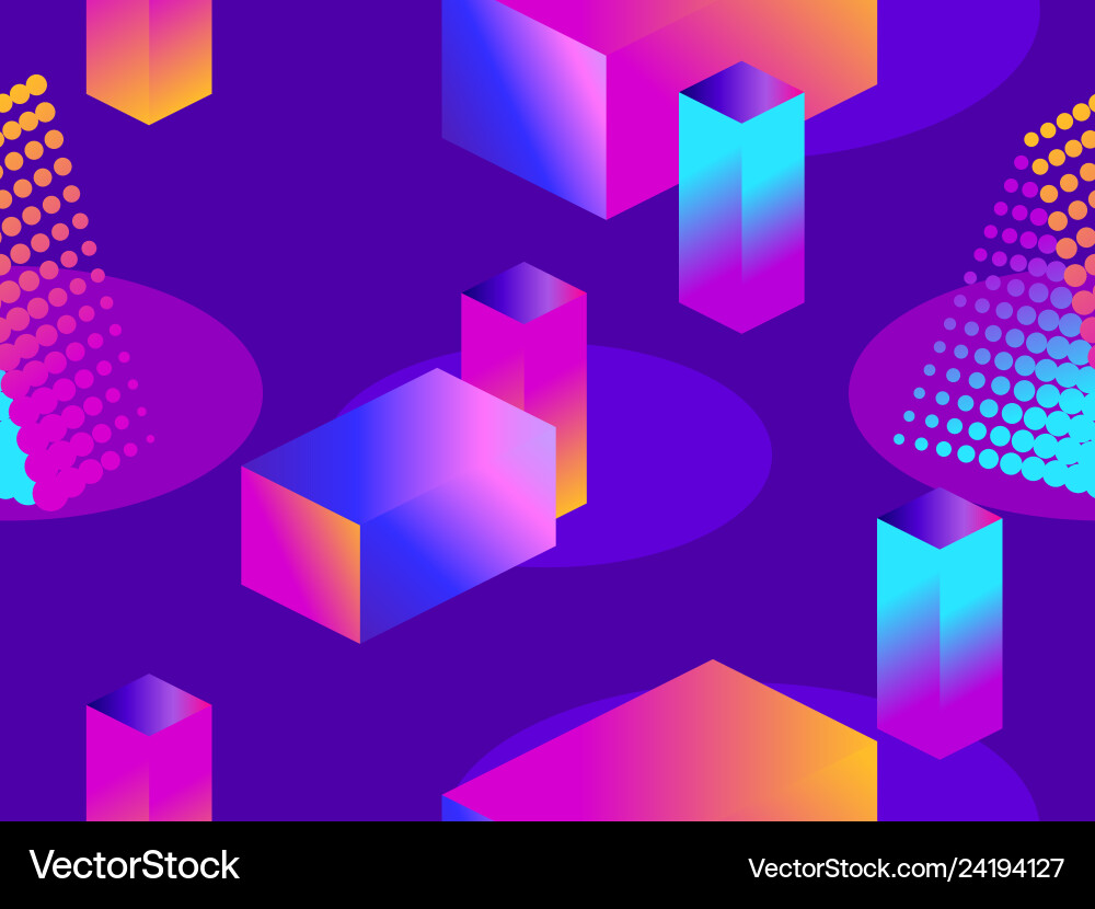 Futuristic seamless pattern with geometric shapes Futuristic seamless pattern with geometric shapes vector image