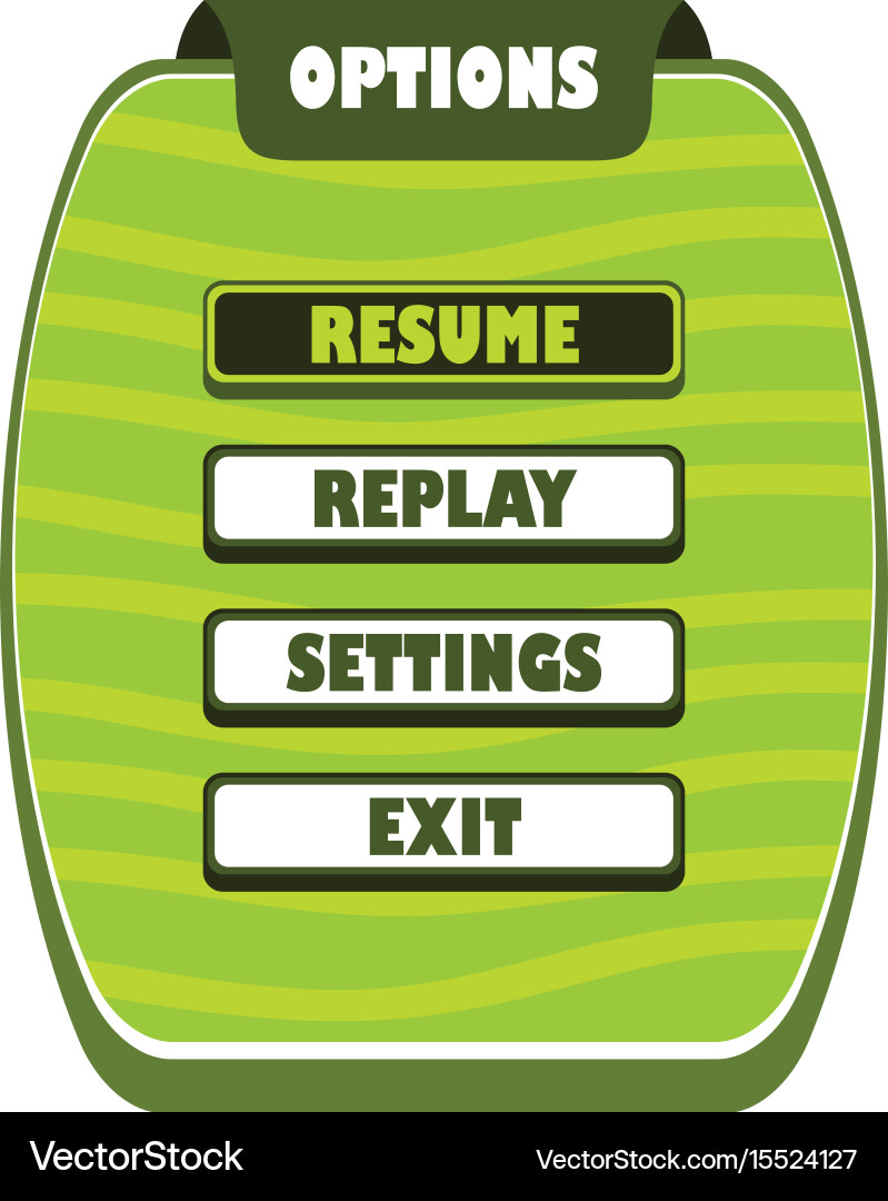 Game asset menu layer - video icon sign Vector Image