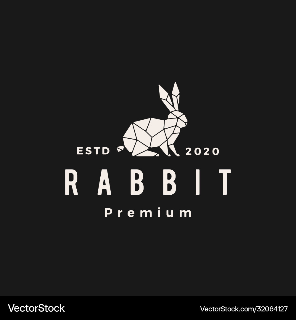 Geometrische Kaninchen Hase bunny Hipster Vintage Logo Geometrische Kaninchen Hase bunny Hipster Vintage Logo vektorbild