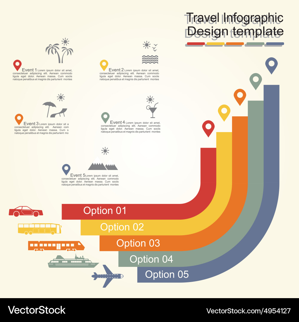 Infographic report template with lines and icons vector image