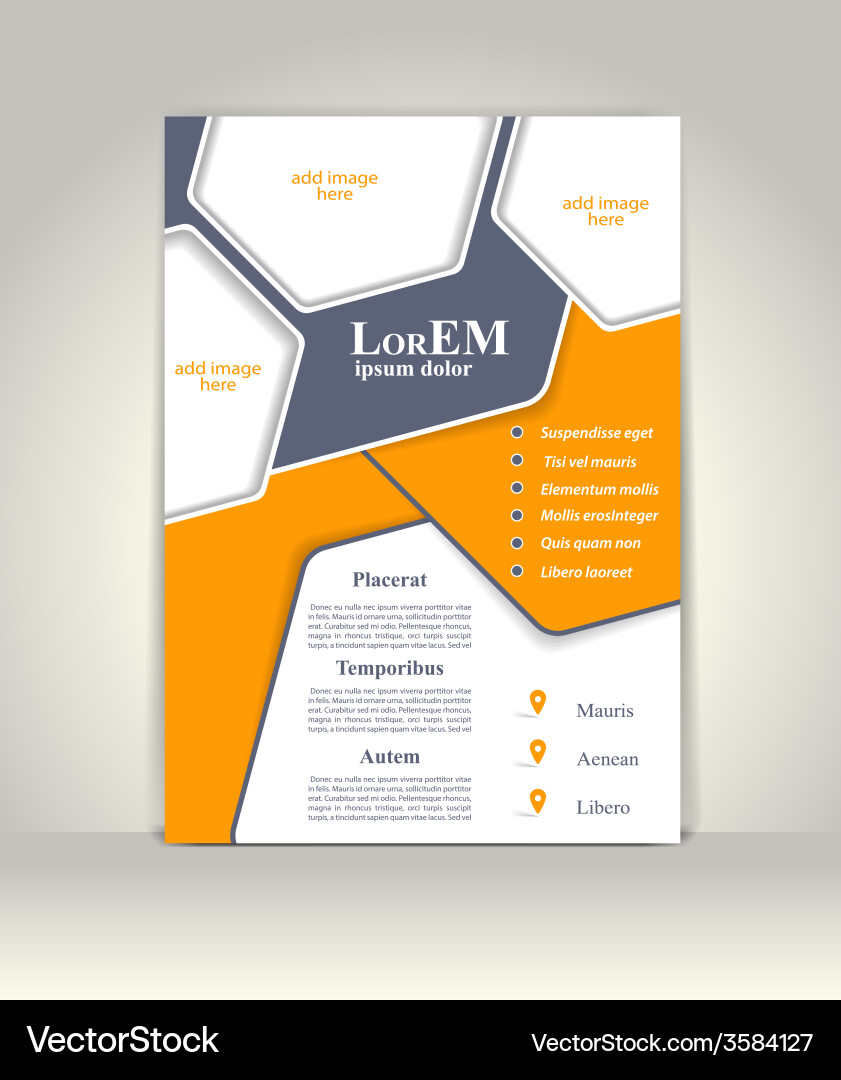 Magazine Cover Template Vector Image