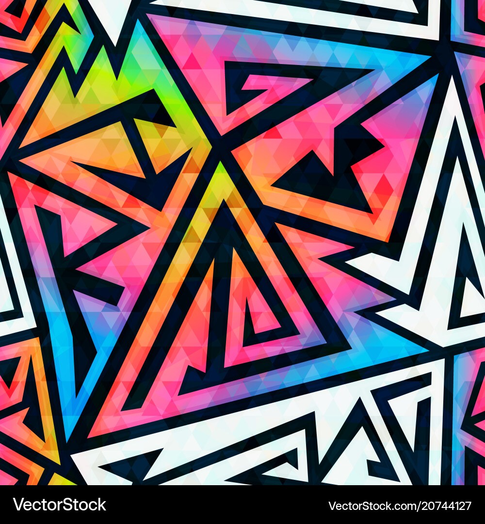 Rainbow Geometric Pattern Vector Image