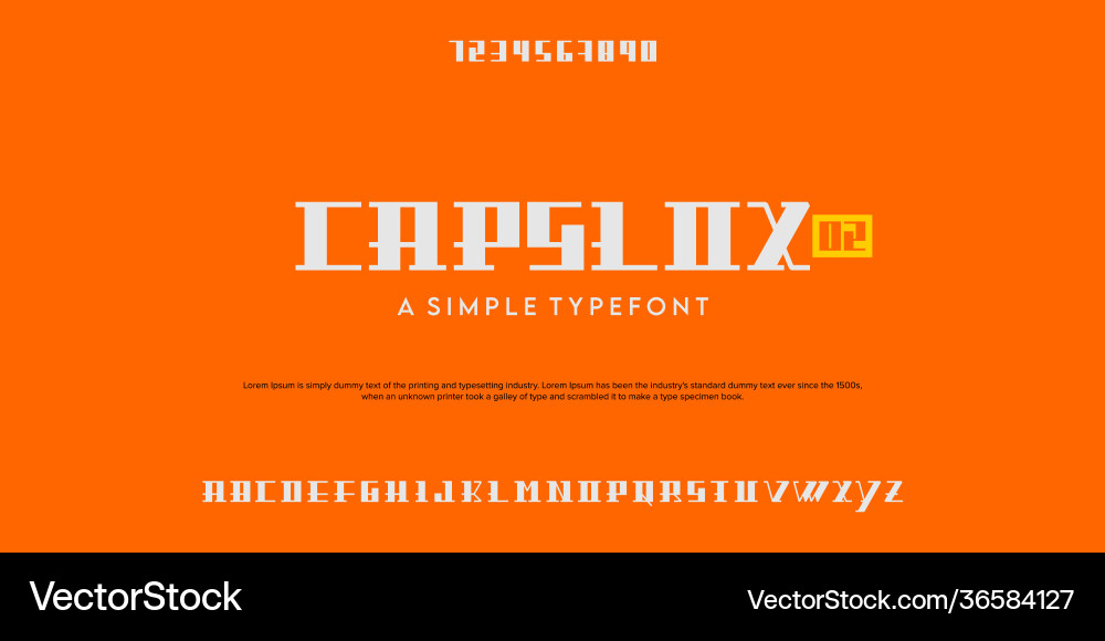 Retro simple font alphabetical design typeface Retro simple font alphabetical design typeface vector image