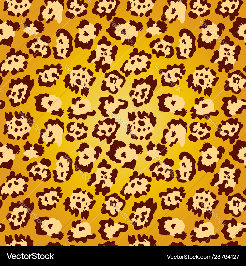Seamless pattern golden leopard texture Vector Image