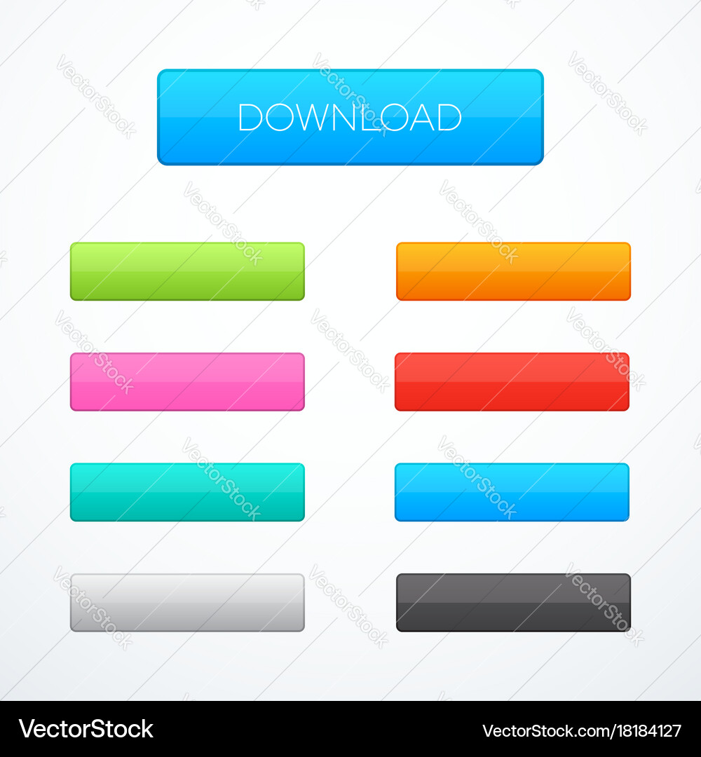 Set of rectangle buttons Vector Image