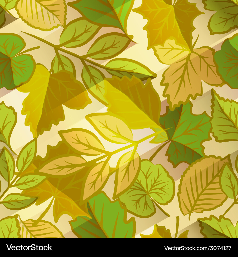 Spring leaves seamless pattern Vector Image