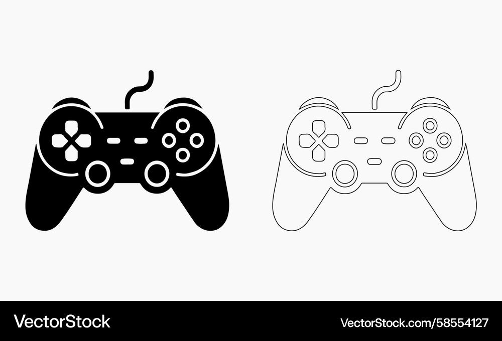 Two Game Controller Icons Vector Image