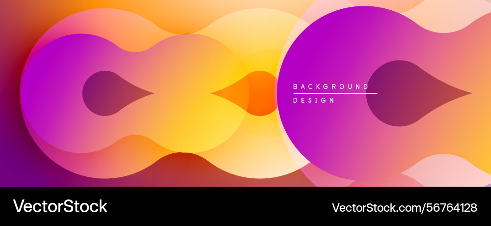 Abstract vibrant shapes overlap creating dynamic Abstract vibrant shapes overlap creating dynamic vector image