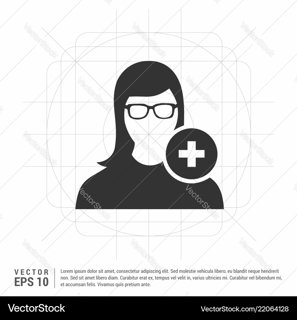 Add user icon vector image