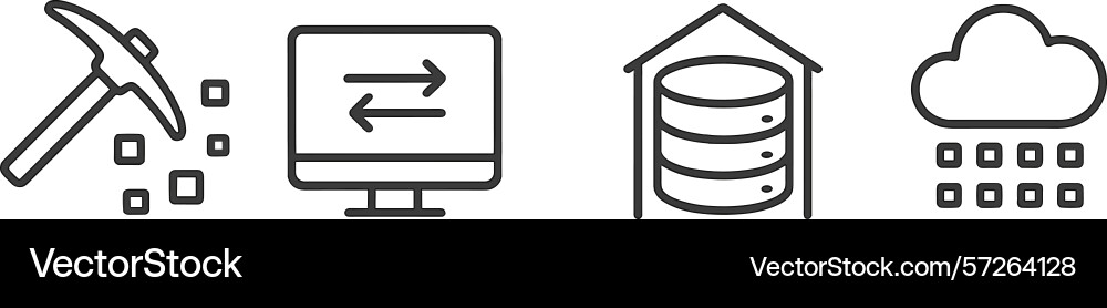 Digital transformation in data management through Digital transformation in data management through vector image