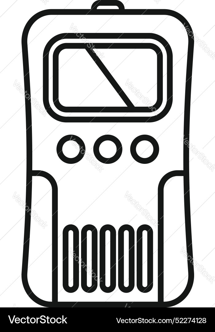 Electronic device with buttons and display vector image