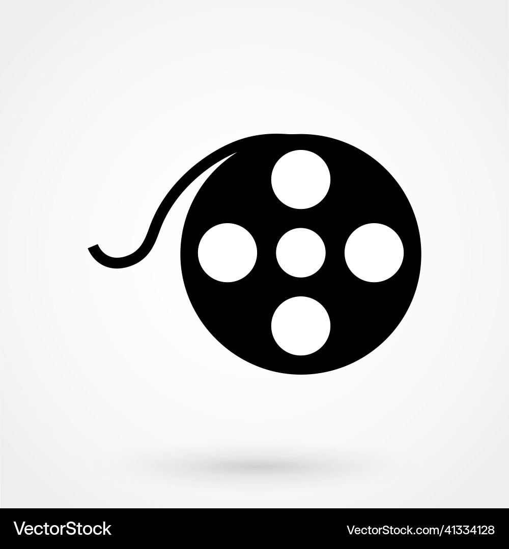 Filmrollen-Symbol auf weißem Hintergrund Filmrollen-Symbol auf weißem Hintergrund vektorbild