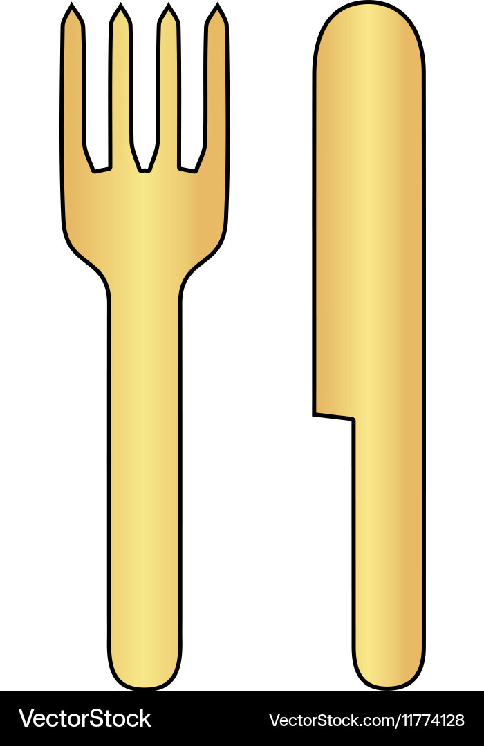 Fork and knife computer symbol Vector Image