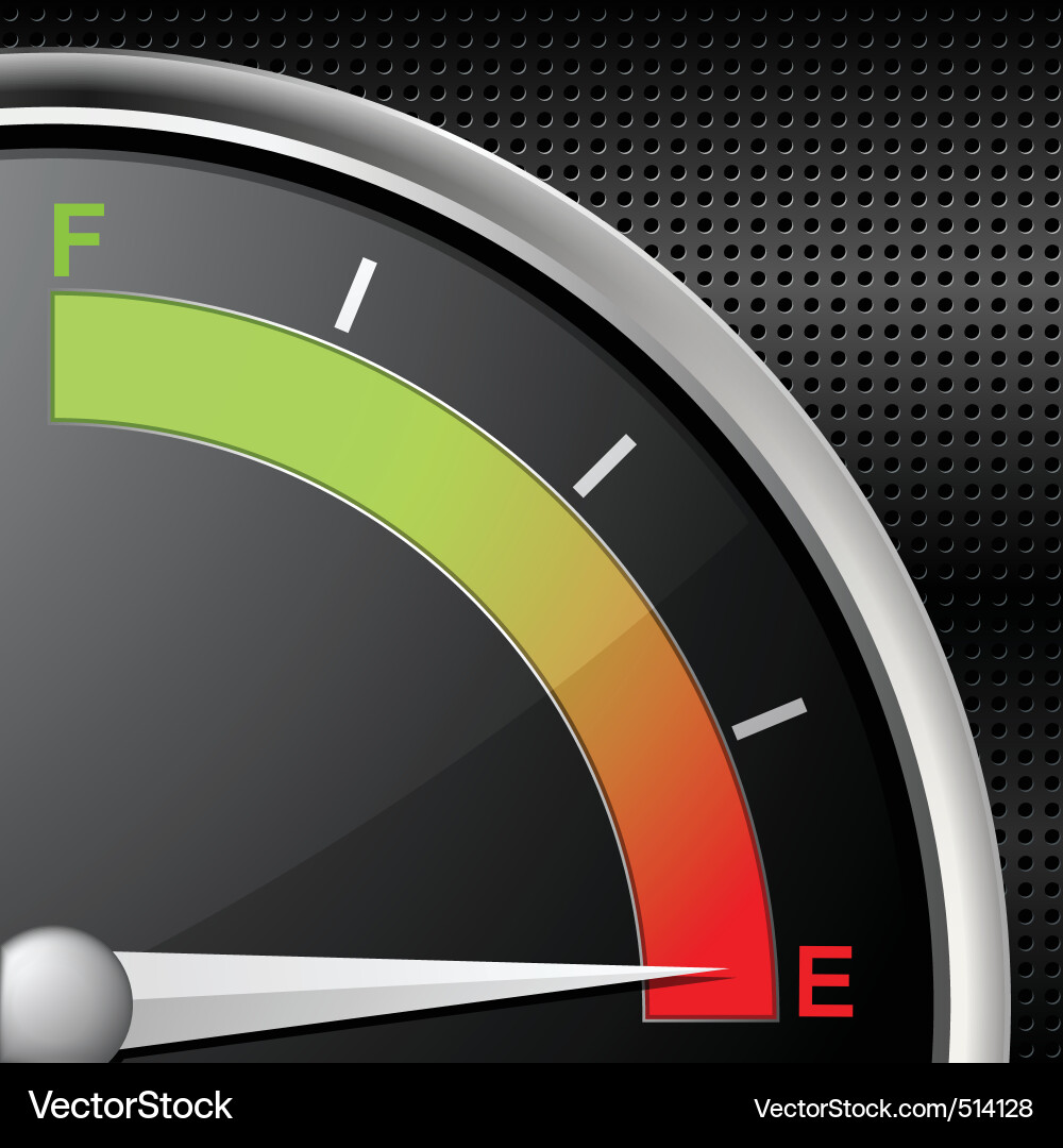 Fuel Gauge - Empty Display vector image