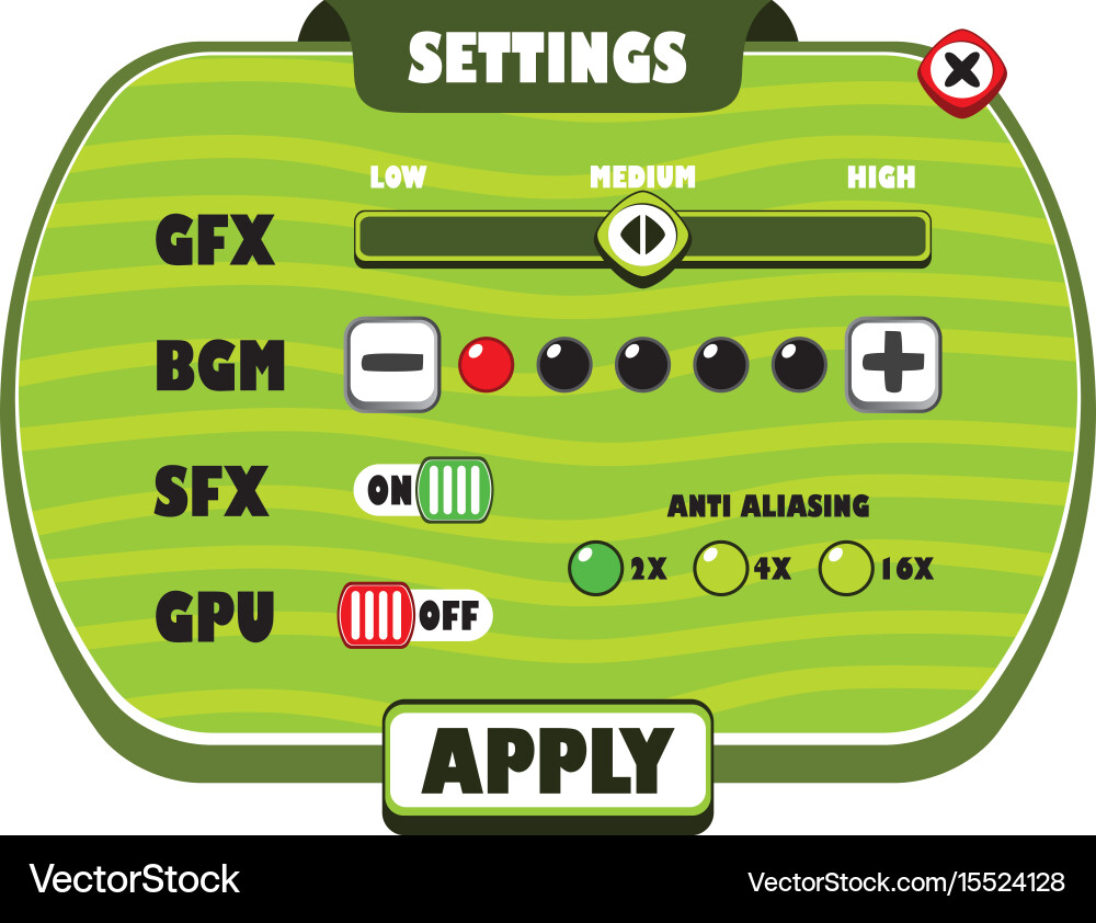 Game asset menu layer - video icon sign Vector Image