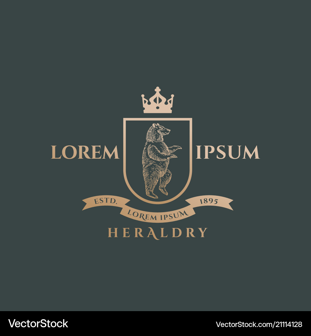 Heraldry crest abstract sign symbol Heraldry crest abstract sign symbol vector image