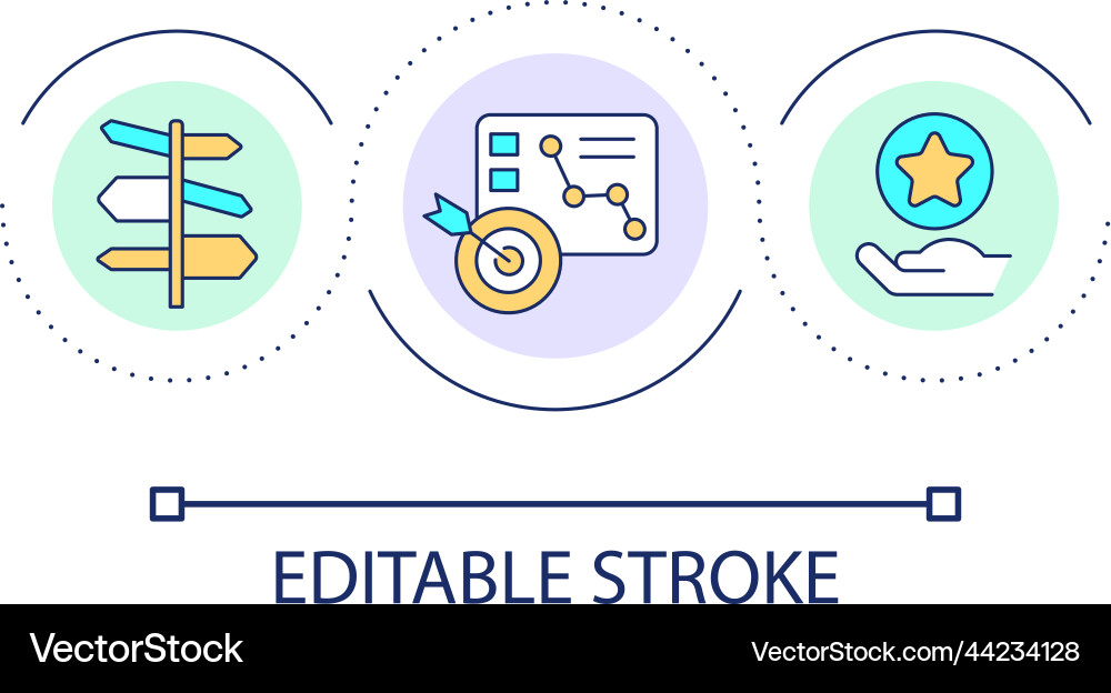 Provide tasks guide loop concept icon Vector Image