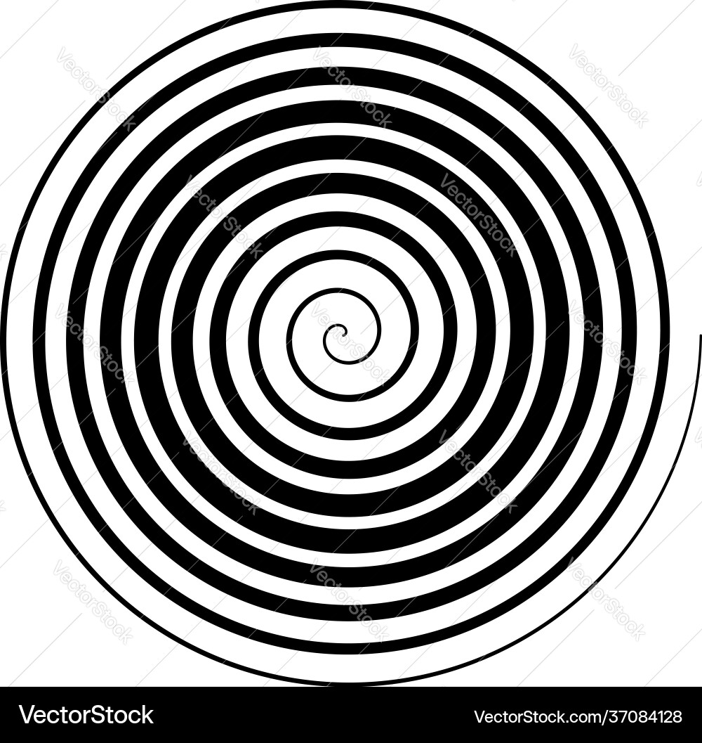 Spiral swirl twirl volute helix shape element Vector Image